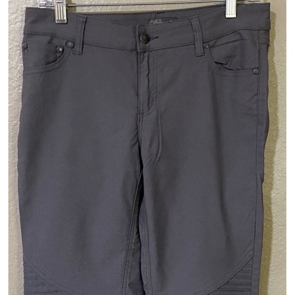 Prana Brenna Moto Women's Size 8 Regular Inseam Gray Pants 30" x 30" - Picture 2 of 9